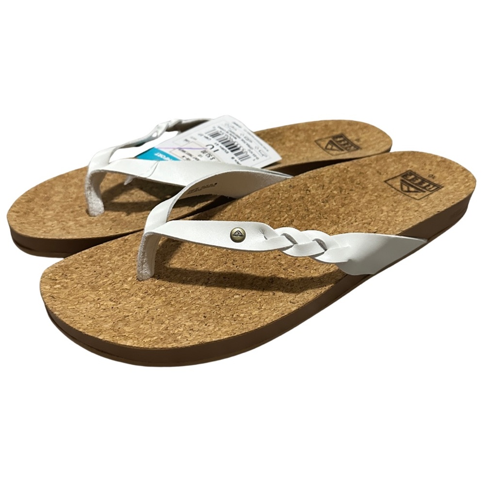 NWT Women's White Reef Sandals Size 10 - Picture 4 of 6